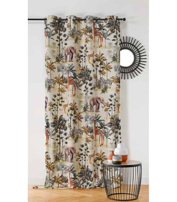 Rideau d'ameublement Ambiance Africaine - 145x240cm - Multicolore