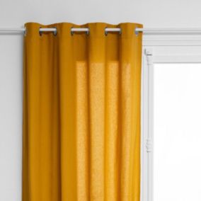 Rideau d'ameublement "Anjali" en Coton 135 x 240 cm Atmosphera - Ocre