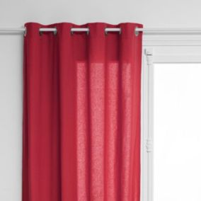 Rideau d'ameublement "Anjali" en Coton 135 x 240 cm Atmosphera - Rouge