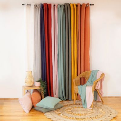 Rideau d'ameublement en gaze de coton (135x240 cm - Cuivre)