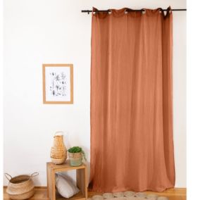 Rideau d'ameublement en gaze de coton (135x240 cm - Terracotta)