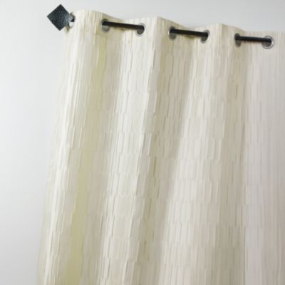 Rideau d'ameublement en jacquard (135x260 cm - Ecru)
