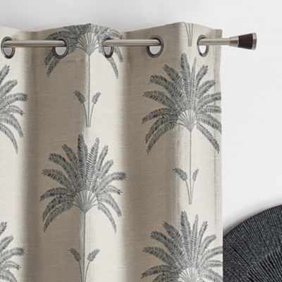 Rideau d'ameublement en jacquard (140x260 cm - Noir)