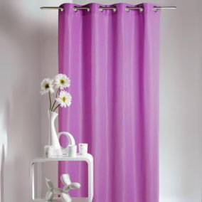 Rideau d'Ameublement en Microfibre Uni (135x250 cm - Fuchsia)