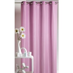 Rideau d'Ameublement en Microfibre Uni (135x250 cm - Lilas)