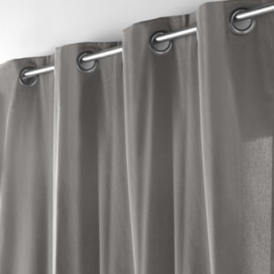 Rideau d'ameublement en poly/coton recyclé (135x180 cm - Gris)