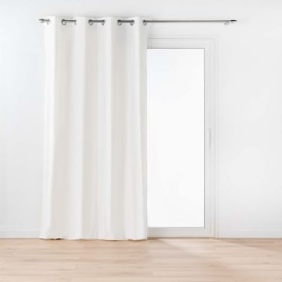 Rideau d'ameublement en poly/coton recyclé (135x260 cm - Blanc)
