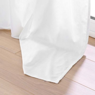 Rideau d'ameublement en poly/coton recyclé (135x260 cm - Blanc)