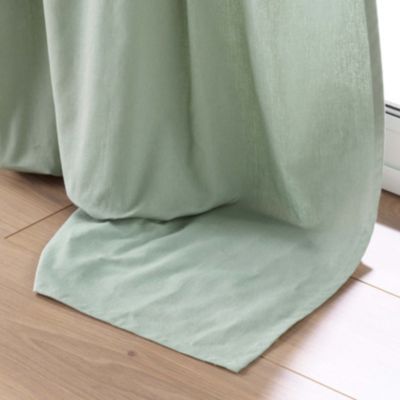 Rideau d'ameublement en poly/coton recyclé (135x260 cm - Sauge)