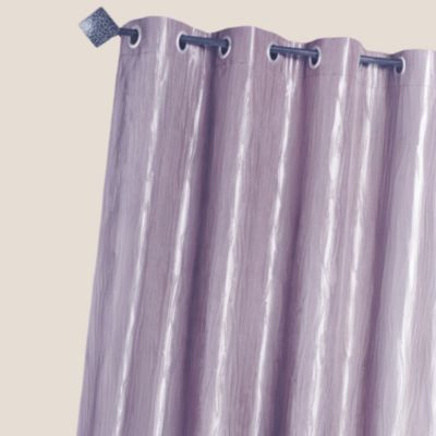 Rideau d'Ameublement en Taffetas Froissé (135x260 cm - Violet parme)