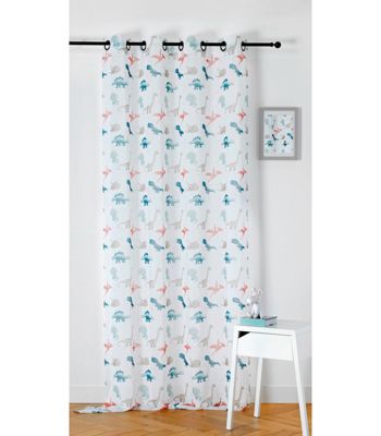Rideau d'ameublement enfant "Dino" - 150x240cm - Blanc