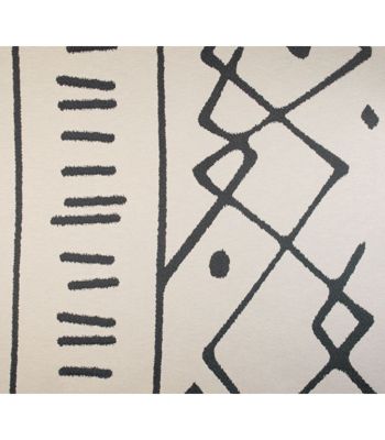 Rideau d'ameublement motifs ethniques "Nazca" - 140x260cm - Noir