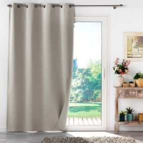 Rideau d'ameublement occultant et isolant (135x260 cm - Beige)