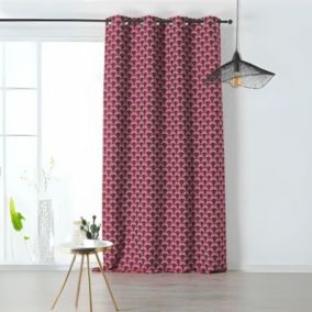 Rideau D'Ameublement Style Année 30 (135x240 cm - Rouge)
