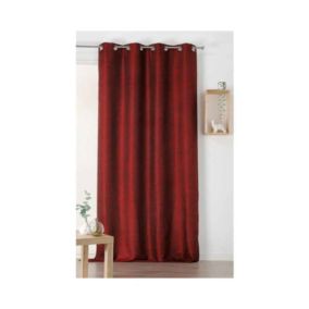 Rideau dépolluant rouge hermès - 135x240cm - Rouge