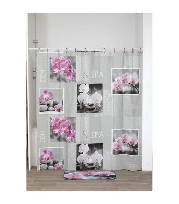 Rideau de douche 180 x 180 cm déco Flora