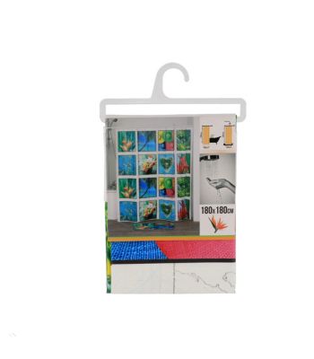 Rideau de douche 180 x 180 cm déco Island Spirit