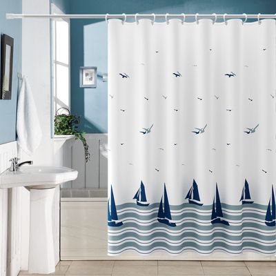 Rideau de douche 180x180cm, rideau de douche imperméable lavable avec crochets, adapté à la baignoire de douche
