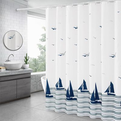 Rideau de douche 180x180cm, rideau de douche imperméable lavable avec crochets, adapté à la baignoire de douche