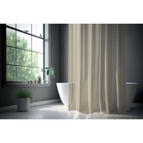 Rideau de douche 180X200 cm, beige, Future Home Ethnic