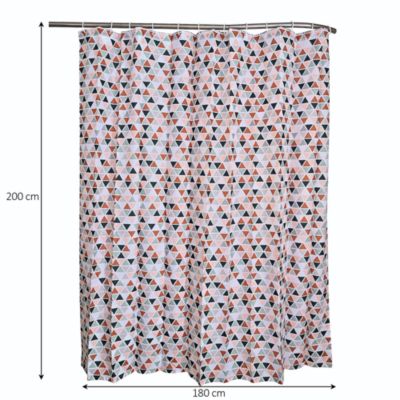 Rideau De Douche Essencia Terracotta 180x200 Cm – Polyester Uni Avec Crochets – Douceur D’Intérieur – Style Élégant & Minimal