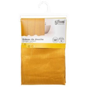 Rideau de douche 180x200cm Jaune Modern Color - 5Five