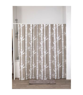 Rideau de douche avec anneaux inclus 180 x 180 cm déco Bahia