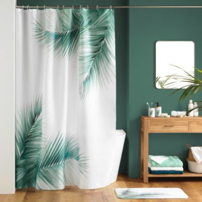 Rideau de douche avec crochets Havane