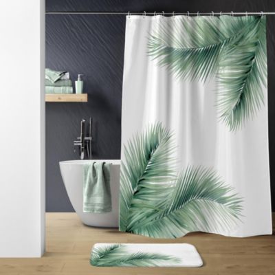 Rideau de douche avec crochets Havane