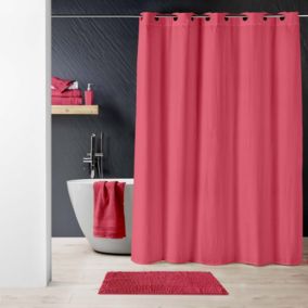 Rideau de douche avec œillets clipsables (180x200 cm - Rose Blush)