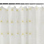 Rideau de douche blanc et or Mazu 180 x 200 cm GoodHome