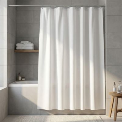 Rideau de douche blanc Glomma 180 x 200 cm GoodHome