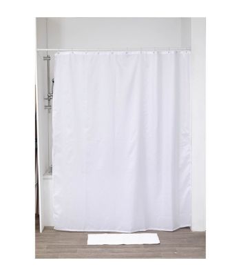 Rideau de douche Blanc & Strass Argent 180 x 200 cm
