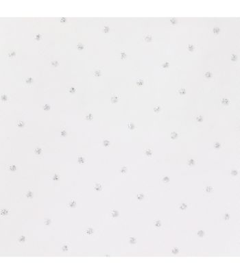 Rideau de douche Blanc & Strass Argent 180 x 200 cm