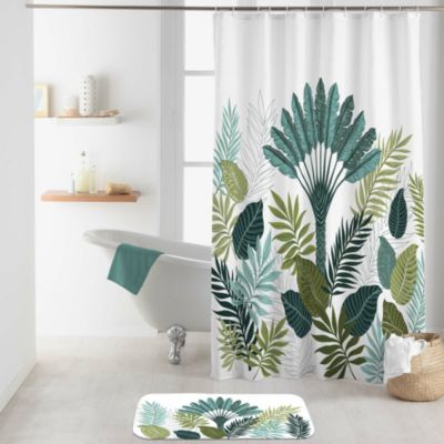 RIDEAU DE DOUCHE+CROCHETS 180 x 200 CM POLYESTER IMPRIME PANAZIO DES. PLACE