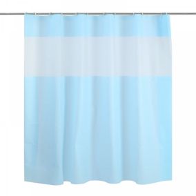Rideau de douche décoratif en polyester bleu, avec fenêtre transparente, 180 x 180 cm, pour salle de bain, pour filles et femmes