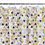 Rideau de douche en polyester L.200 x H.180 cm, triangles multicolores, GoodHome Koros