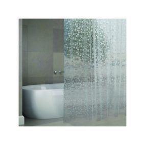 Rideau de douche EVA COPENHAGUE 180x200cm QUALITE PREMIUM Transparent   Anneaux inclus MSV