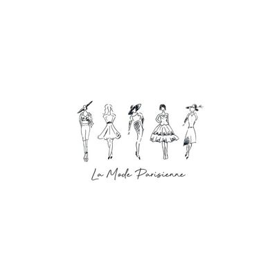 Rideau de douche Français Polyester 180x200cm DEMOISELLES Noir  Blanc MSV