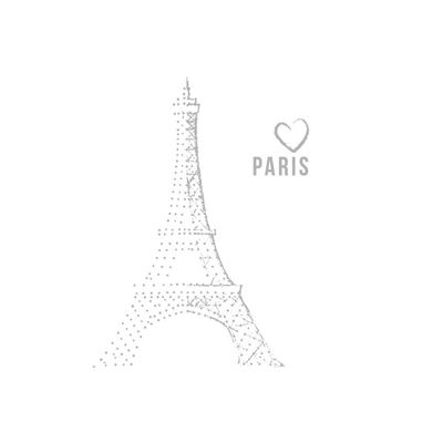 Rideau de douche Français Polyester 180x200cm MON AMOUR Motif Argenté MSV