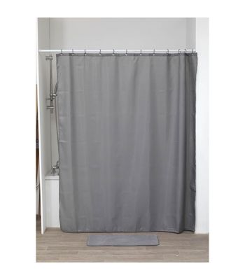 Rideau de douche Gris motif diamants 180 x 200 cm