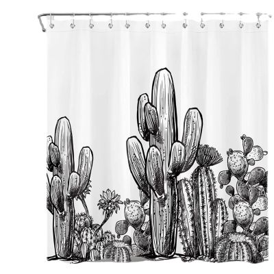 Rideau de douche imprimé cactus, 100cmx180cm