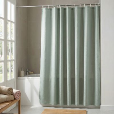 Rideau de douche Koros vert de gris 180 x 200 cm GoodHome