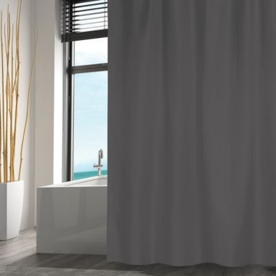 Rideau de douche L.120 x H.200 cm anthracite en polyester Msv