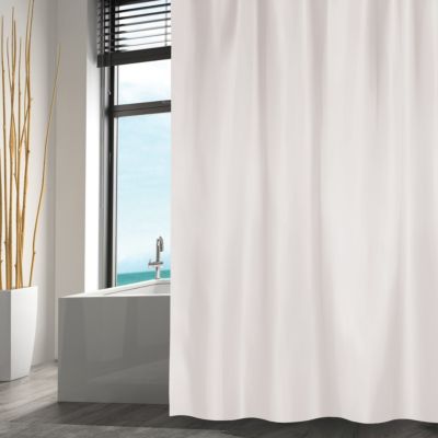 Rideau de douche L.120 x H.200 cm blanc en polyester Msv