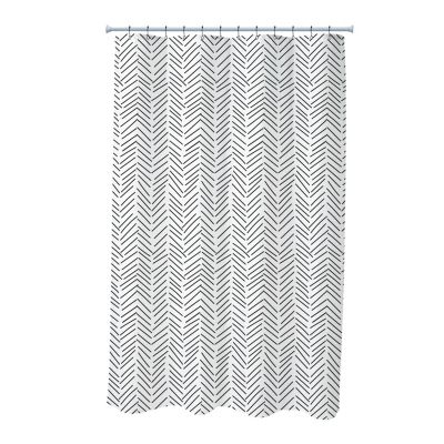 Rideau de douche L.180 x l.200cm chevron polyester Levasseur