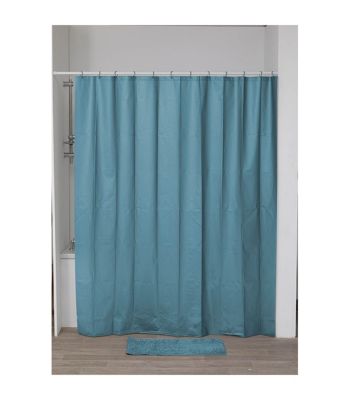 Rideau de douche laser Bleu canard 180 x 200 cm