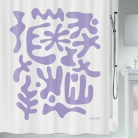 Rideau de douche motif lavande 180x200 cm, Spirella