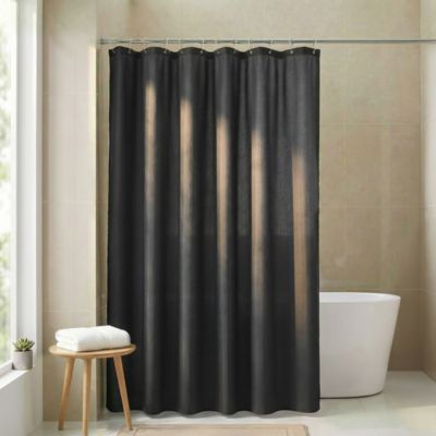 Rideau de douche noir Kina 180 x 200 cm GoodHome