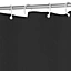 Rideau de douche noir Modern 180 x 200 cm